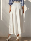 SHEIN Mulvari Solid High Waisted Flared Skirt