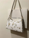 SHEIN Floral Embroidery Baguette Bag