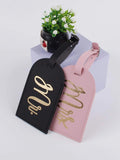 Shein 2pcs Letter Graphic Luggage Tag