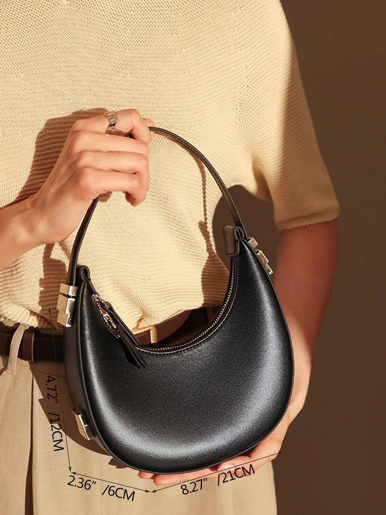 SHEIN Niche Hobo Bag, Women's Versatile Shoulder Bag, Elegant Underarm Bag