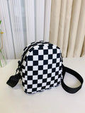 SHEIN Mini Two Tone Checkered Pattern Square Bag