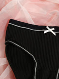 SHEIN 3pack Rib Contrast Binding Panty Set