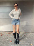 SHEIN Solid Button Front Shirt