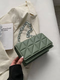 SHEIN Mini Quilted Chain Strap Flap Square Bag