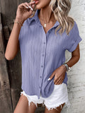 SHEIN LUNE Solid Batwing Sleeve Shirt