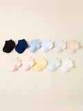 SHEIN 11pairs Baby Solid Socks