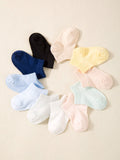 SHEIN 11pairs Baby Solid Socks