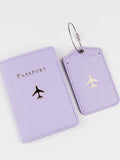 SHEIN 2pcs Letter Graphic Passport Case & Luggage Tag