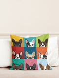 SHEIN 1pc Cute Square Dog Printed Pillowcase Without Pillow Inner