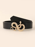  | SHEIN 1pc Fashion Casual Black Snake Design Buckle Women Belt Girdle For Daily Life | Belt | Shein | OneHub
