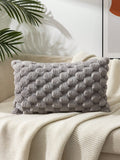 SHEIN 1pc Grey Geometric Pattern Cushion Cover Without Filler, Modern Stretchy Throw Pillow Cover For Household