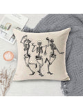 SHEIN 1pc Halloween Decor Skull Patterned Pillow Cover, Sofa Cushion Case