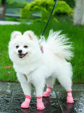 SHEIN 1pc Pet Dog Rain Boots Spring Waterproof & Warm Shoes For Pet Paws, Slip-Resistant, Durable, Outdoors, Anti-Scratch For Nails And Cats