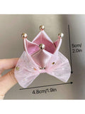 SHEIN 1pc Pet Hair Clip With Bowknot & Crown Design, Suitable For Dogs And Cats