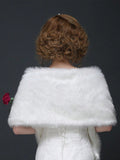 SHEIN 1pc Wedding White Long Shawl Bridal Cape Shawl For Wedding Dress Cloak Shoulder Cover