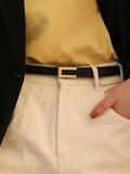 SHEIN 1pc Women Geometric Buckle Decor Fashionable Belt For Dress Decoration