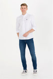 USPA Men's White Long Sleeve Basic Shirt
