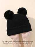 SHEIN 3pcs Baby Plush Ball Decor Hat