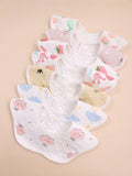 SHEIN 3pcs Baby Random Crown & Cloud Pattern Bib