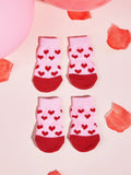 SHEIN 4pcs Heart Pattern Pet Socks