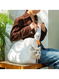 SHEIN A Cat Outing Shoulder Bag With An Animal Shape That Can Reveal Its Head. The Cute Style Is Suitable For Cats And Dogs Traveling Outdoors.