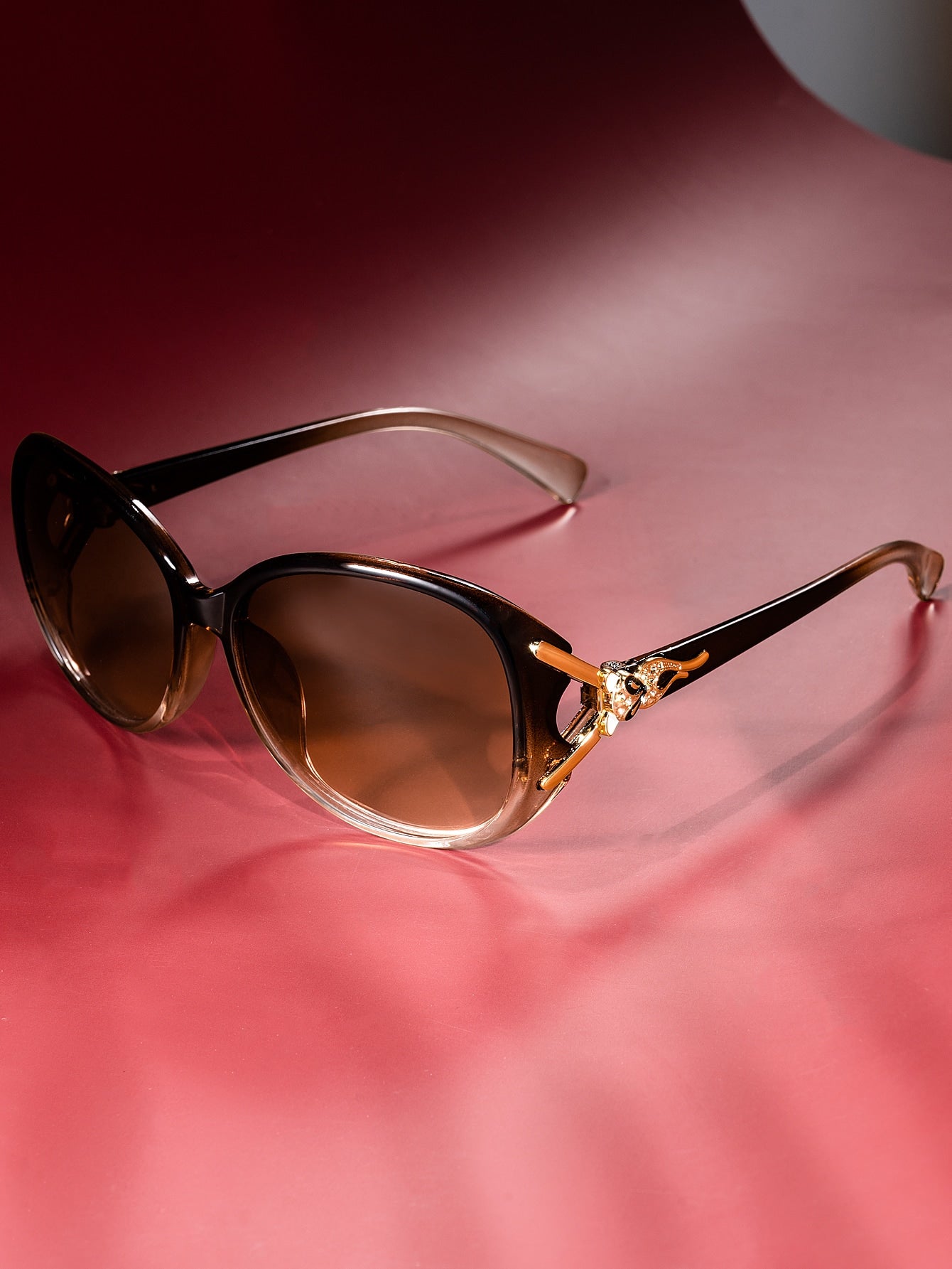 SHEIN Acrylic Frame Boho Style Sunglasses UV Protection