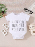 SHEIN Baby Boy Letter Graphic Bodysuit