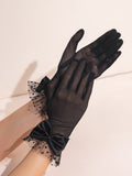 SHEIN Bow Decor Gloves