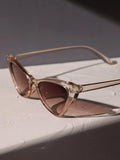 SHEIN Cat Eye Design Fashion Glasses