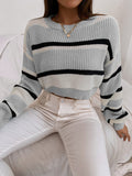 SHEIN Color Block Drop Shoulder Sweater