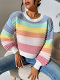 SHEIN Colorblock Drop Shoulder Sweater