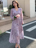 SHEIN DAZY Floral Print Button Front Dress