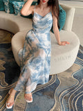SHEIN DAZY Floral Print Draped Collar Cami Dress