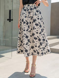 SHEIN DAZY Floral Print High Waist Skirt