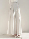 SHEIN DAZY Ladies' Solid Color Tie Wide Leg Pants