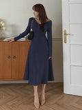 SHEIN DAZY V-Neck Long Sleeve Dress
