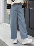 SHEIN DAZY Wide Leg Pocket Detail Jeans