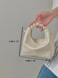 SHEIN Fashionable,Minimalist,Casual,Mini Faux Pearl Decor Satchel Bag For Girl, Teen Girls & Women