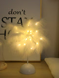 SHEIN Feather Decor Table Lamp