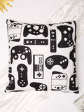 SHEIN Gamepad Print Cushion Cover Without Filler, Modern Throw Pillow Cover, Pillow Insert Not Include, For Sofa, Living Room