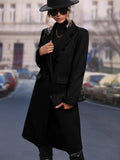 SHEIN Lapel Neck Double Breasted Overcoat