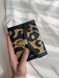 SHEIN Leopard Print Short Tri-fold Wallet