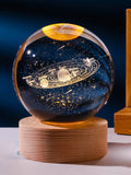 SHEIN 3D Crystal Ball Solar System Led Night Light