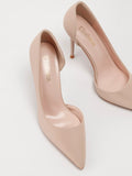 SHEIN Minimalist Point Toe Stiletto Heeled Court Pumps, Apricot Color Elegant Solid Color High Heel Shoes