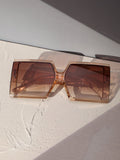 SHEIN Ombre Lens Square Frame Fashion Glasses