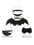 SHEIN Pet Costume Bat Wings For Dogs And Cats, Black Color, Cool Halloween Bat Transformation Outfit