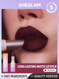 SHEGLAM Dynamatte Boom Long Lasting Matte Lipstick-I'M Risky 20 Colors Creamy Matte Waterproof Lipstick Amazing Non-Stick Cup Transfer-Proof Lipstick