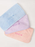 SHEIN 1pc Random Color Flannel Face Towel