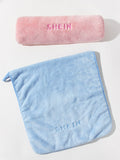 SHEIN 1pc Random Color Flannel Face Towel