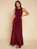 SHEIN Belle Solid Maxi Bridesmaid Dress